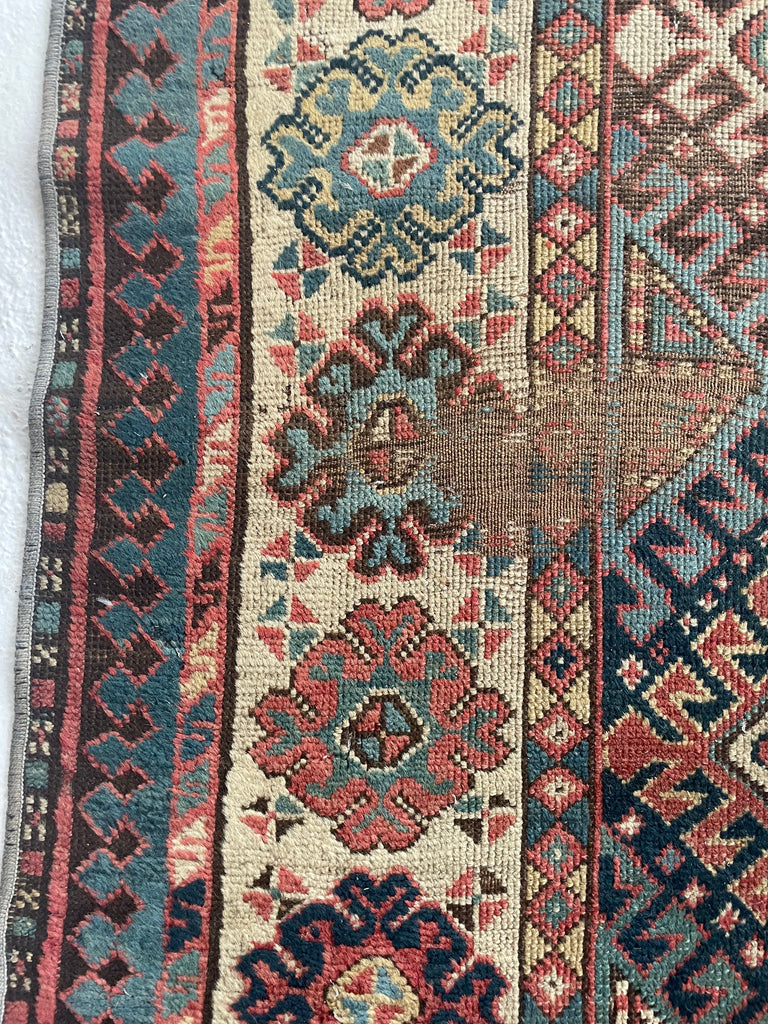 SOLD | FANTASTIC Antique Kazak Runner | Tribal Beauty with Mature Dyes & Iconic Design | 3.6 x 10