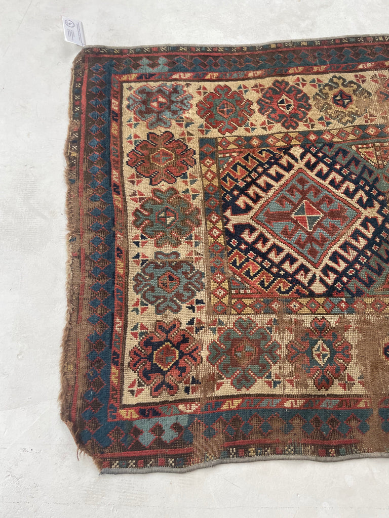 SOLD | FANTASTIC Antique Kazak Runner | Tribal Beauty with Mature Dyes & Iconic Design | 3.6 x 10