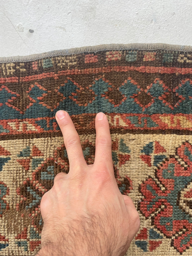 SOLD | FANTASTIC Antique Kazak Runner | Tribal Beauty with Mature Dyes & Iconic Design | 3.6 x 10