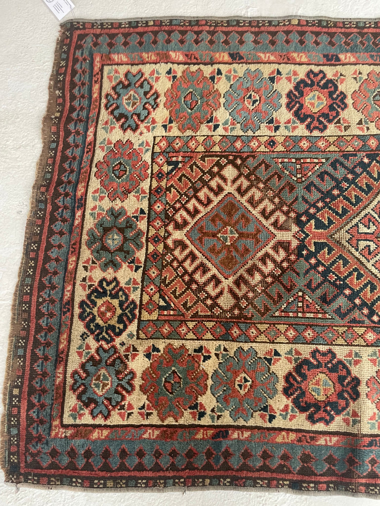 SOLD | FANTASTIC Antique Kazak Runner | Tribal Beauty with Mature Dyes & Iconic Design | 3.6 x 10