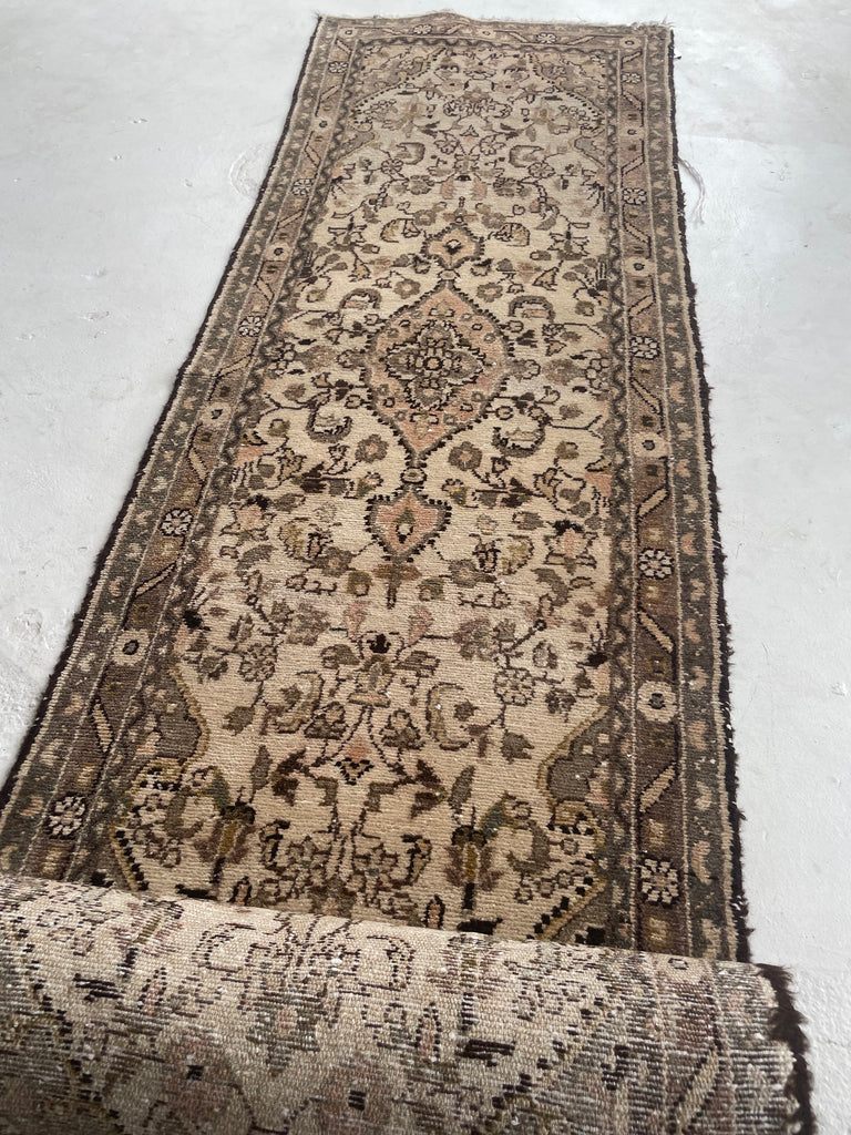 21 FOOT LONG Botanical Beauty! Narrow Stair Runner in Unique Softer Hues | 2.7 x 21.4