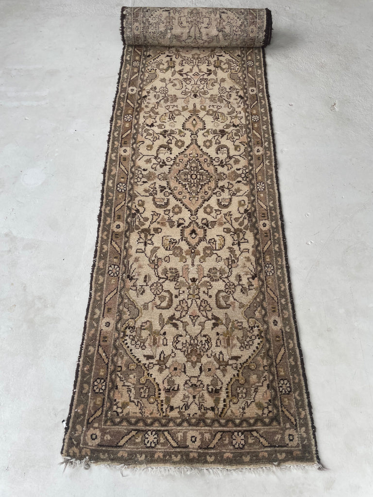 21 FOOT LONG Botanical Beauty! Narrow Stair Runner in Unique Softer Hues | 2.7 x 21.4
