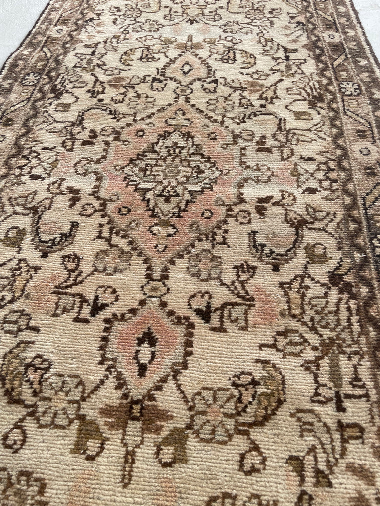 21 FOOT LONG Botanical Beauty! Narrow Stair Runner in Unique Softer Hues | 2.7 x 21.4