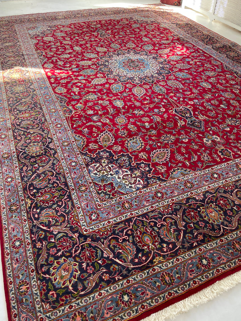 Palace Size Oversized Classical Persian Kashan Carpet | Rich & Decorative Colors  | 11.2 x 16.2