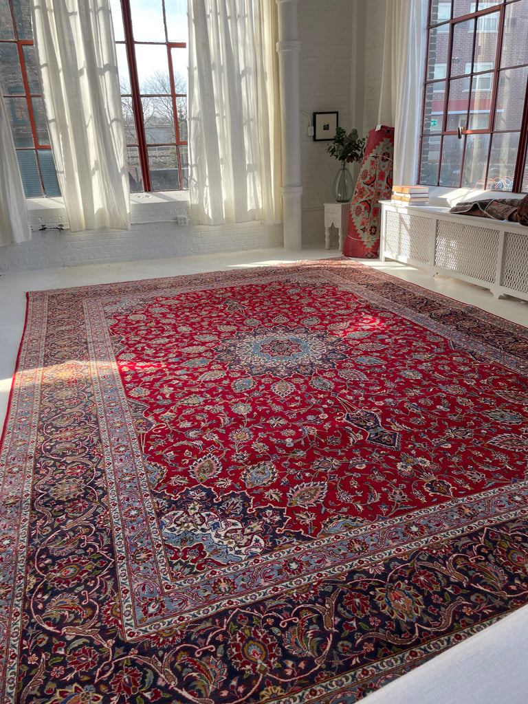 Palace Size Oversized Classical Persian Kashan Carpet | Rich & Decorative Colors  | 11.2 x 16.2