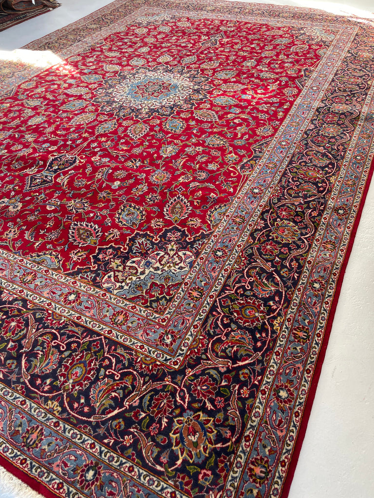 Palace Size Oversized Classical Persian Kashan Carpet | Rich & Decorative Colors  | 11.2 x 16.2