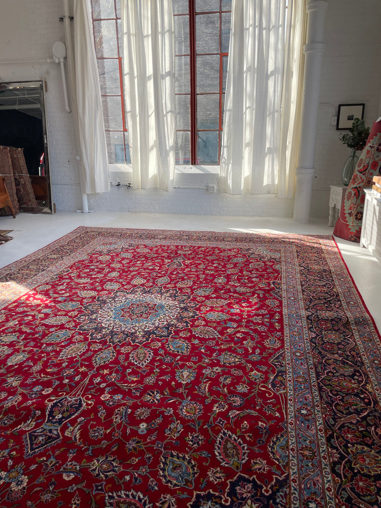 Palace Size Oversized Classical Persian Kashan Carpet | Rich & Decorative Colors  | 11.2 x 16.2