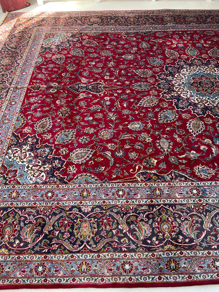 Palace Size Oversized Classical Persian Kashan Carpet | Rich & Decorative Colors  | 11.2 x 16.2
