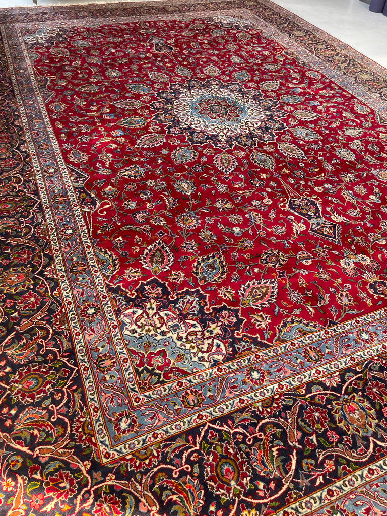 Palace Size Oversized Classical Persian Kashan Carpet | Rich & Decorative Colors  | 11.2 x 16.2