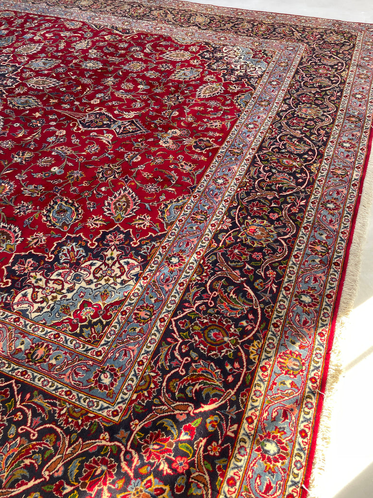 Palace Size Oversized Classical Persian Kashan Carpet | Rich & Decorative Colors  | 11.2 x 16.2