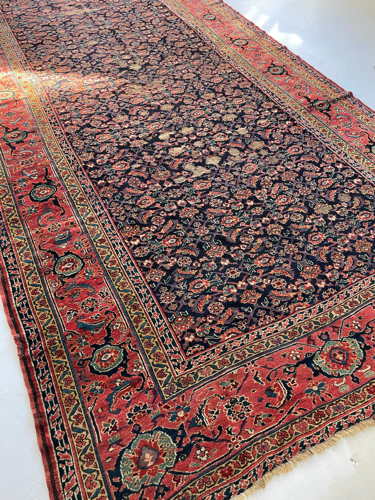 RARE SIZE Antique Kurdish Kelleh Gallery Runner | C. 1900's with Gorgeous Dyes | 7.4 x 19.5