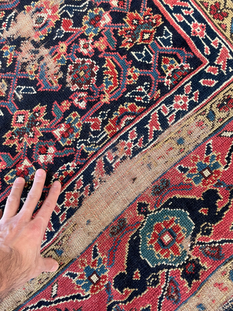 RARE SIZE Antique Kurdish Kelleh Gallery Runner | C. 1900's with Gorgeous Dyes | 7.4 x 19.5