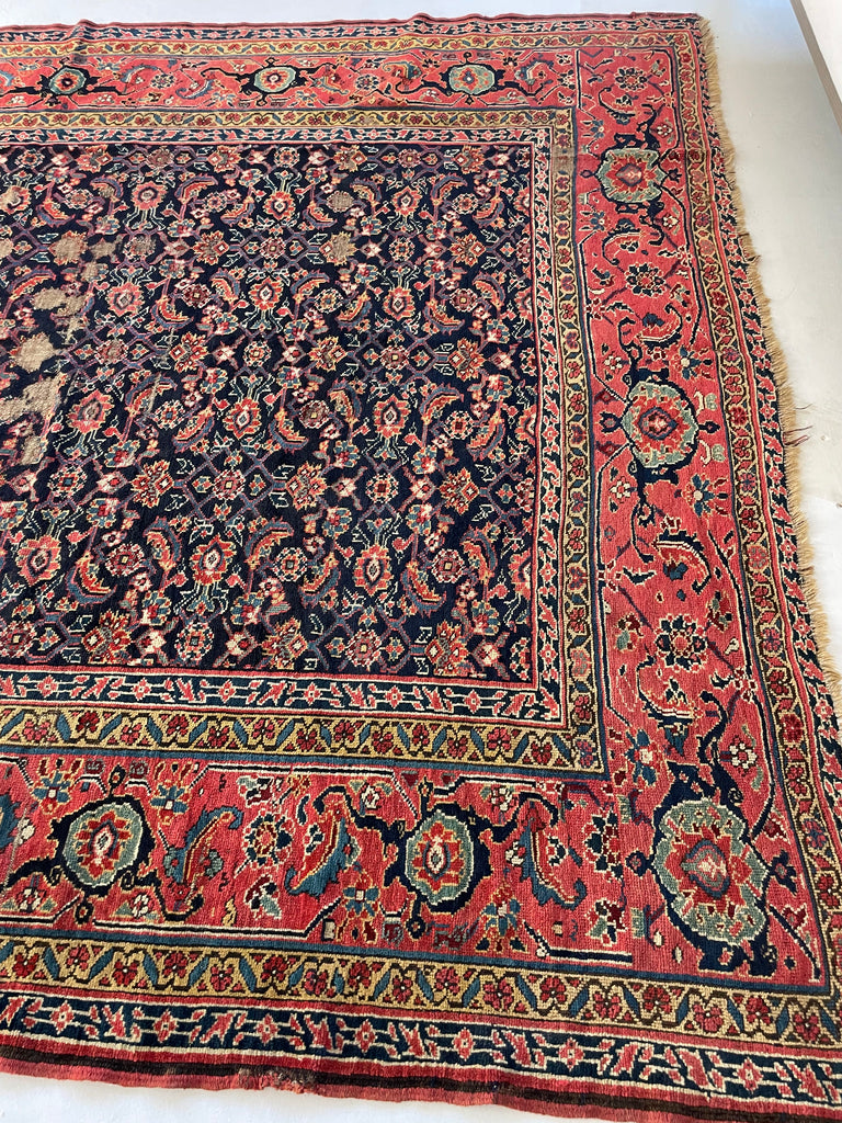 RARE SIZE Antique Kurdish Kelleh Gallery Runner | C. 1900's with Gorgeous Dyes | 7.4 x 19.5