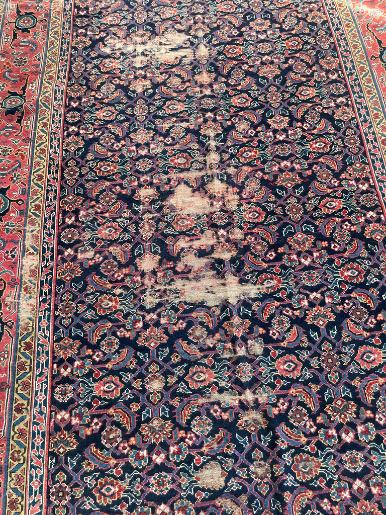 RARE SIZE Antique Kurdish Kelleh Gallery Runner | C. 1900's with Gorgeous Dyes | 7.4 x 19.5