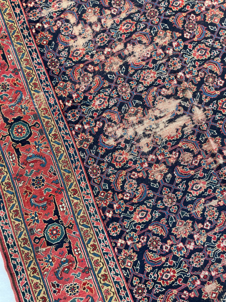 RARE SIZE Antique Kurdish Kelleh Gallery Runner | C. 1900's with Gorgeous Dyes | 7.4 x 19.5