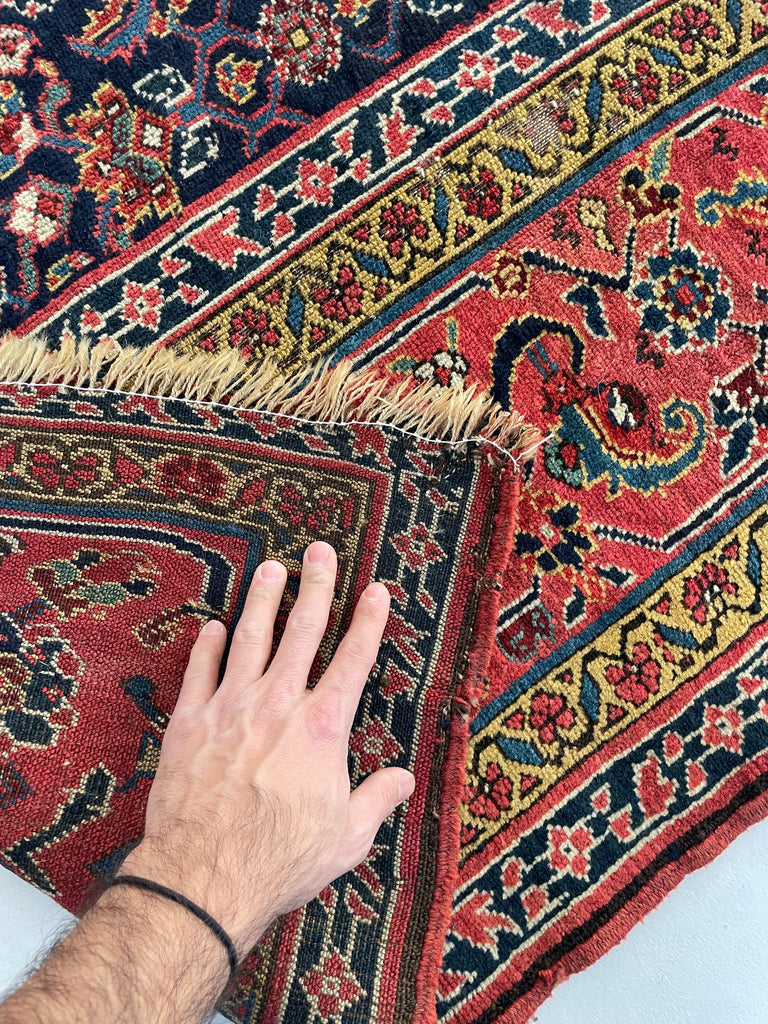RARE SIZE Antique Kurdish Kelleh Gallery Runner | C. 1900's with Gorgeous Dyes | 7.4 x 19.5