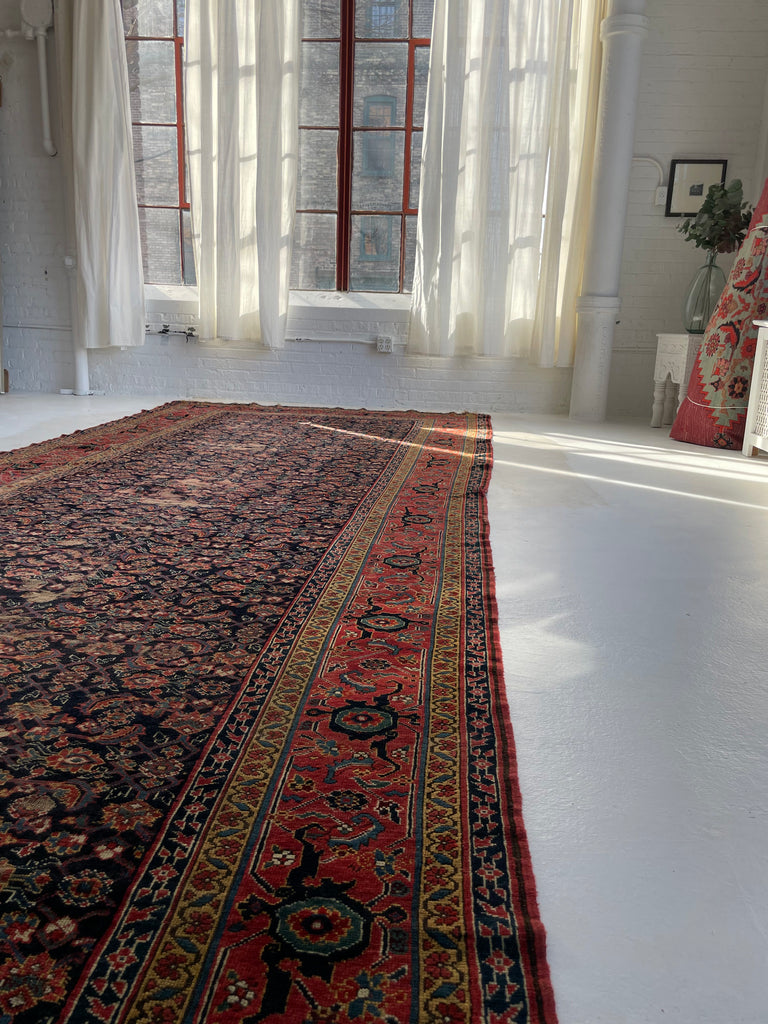 RARE SIZE Antique Kurdish Kelleh Gallery Runner | C. 1900's with Gorgeous Dyes | 7.4 x 19.5