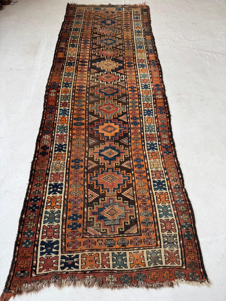 EARTHY Espresso, Charcoal, Walnut & Tangerine Melon | Beautiful Tribal Pattern | 3.5 x 10