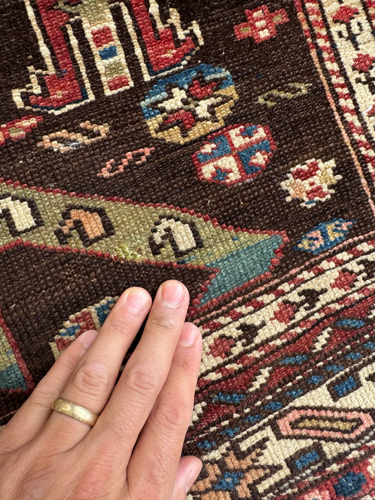 COLLECTOR'S Antique Caucasian Kuba | Village Life, Natural Dyes, True Art | 3 x 4