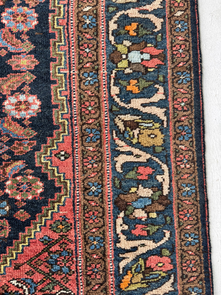 DYNAMITE Vintage Bidjar | Stunning Shifting Dyes with Lemon, Storm Green, Sky Blue | 4.7 x 6.2