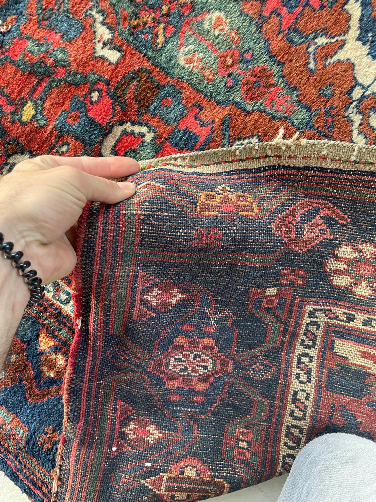 Beautiful Over-sized Extra Long Antique Persian Malayer - Beautiful Cypress Tree Runner with Clay, Amber, Rust Field | ~ 3.4 x 17