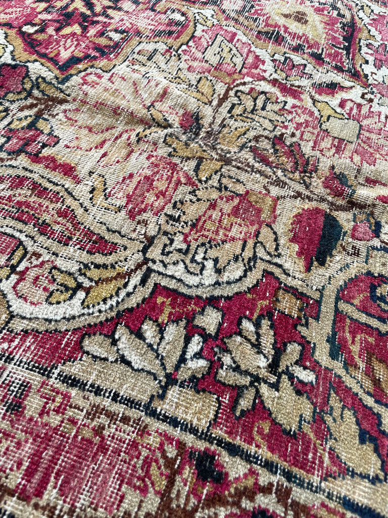 GORGEOUS Muted Character-Rich Antique Kermanshah | OVERSIZED Moss, Sage, Olive & Earthy Greens | 11 x 13