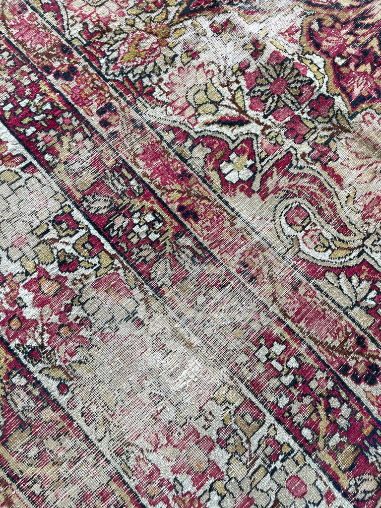 GORGEOUS Muted Character-Rich Antique Kermanshah | OVERSIZED Moss, Sage, Olive & Earthy Greens | 11 x 13
