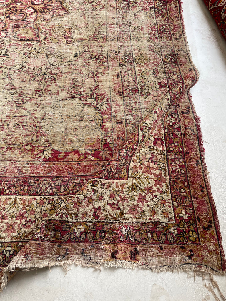 GORGEOUS Muted Character-Rich Antique Kermanshah | OVERSIZED Moss, Sage, Olive & Earthy Greens | 11 x 13