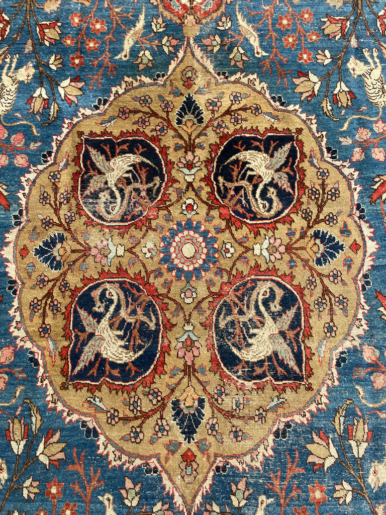 PARADISE TABRIZ - Story-Filled with Pink & Blue with Greens & More | TRUE ART with Animal Subjects| 9 x 12