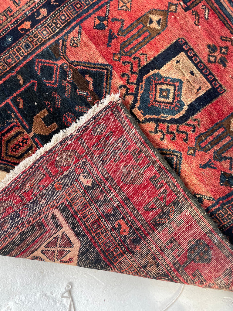 LOVELY Vintage Persian Tribal Navahand | Mint Condition | Moody, Funky & Juicy Rug | 4.1 x 8.4