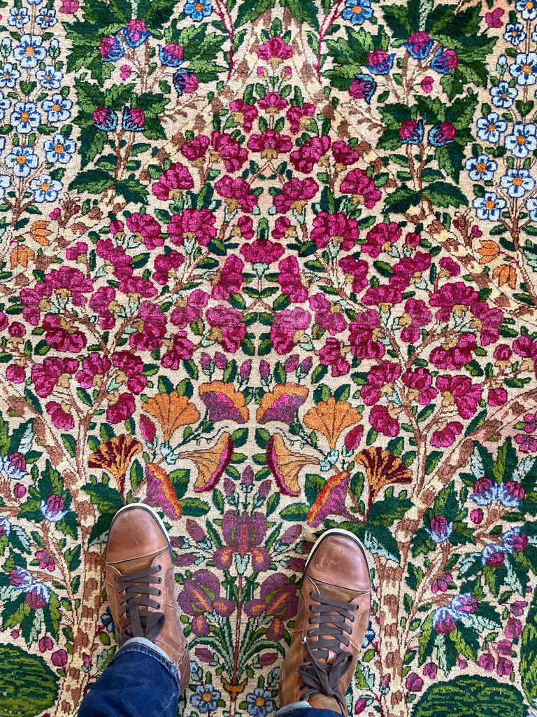 SPECTACLE Antique Kerman Lavar | MILLEFLEUR & CYPRESS TREE OF LIFE | Spectrum Color Palette | 11.4 x 14.5
