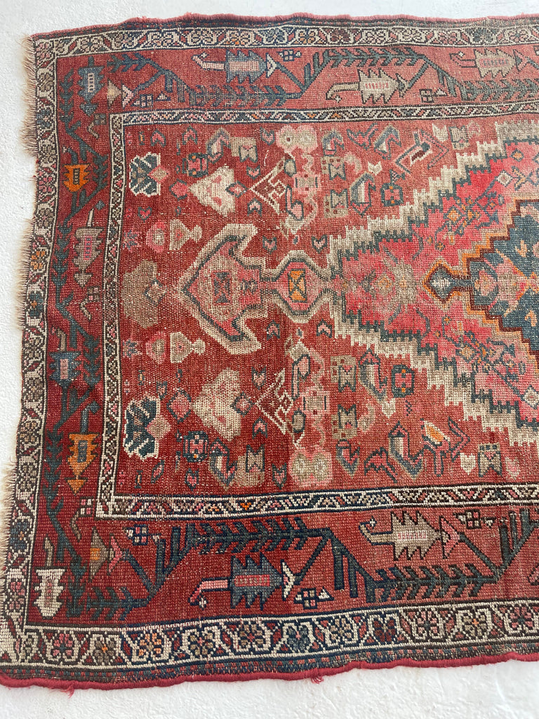 UNIQUE Kilim Design Antique Malayer with Beautiful Palette | 3.10 x 6