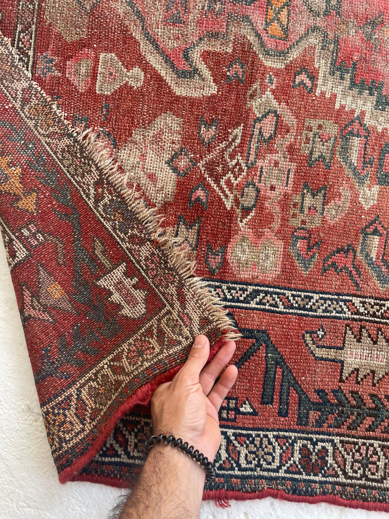 UNIQUE Kilim Design Antique Malayer with Beautiful Palette | 3.10 x 6