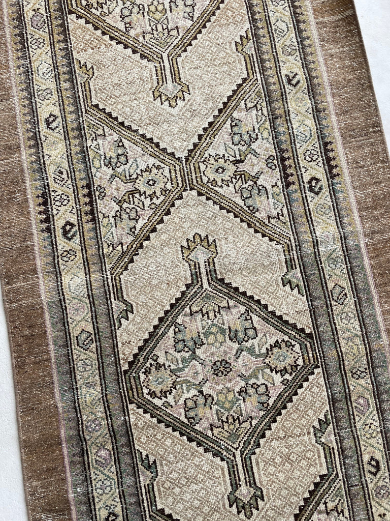 Coming Soon... DIVINE Raw Camel Hair Vintage Runner | Cashew, Soft Blues, Green, & Lavenders | 3.2 x 13.7