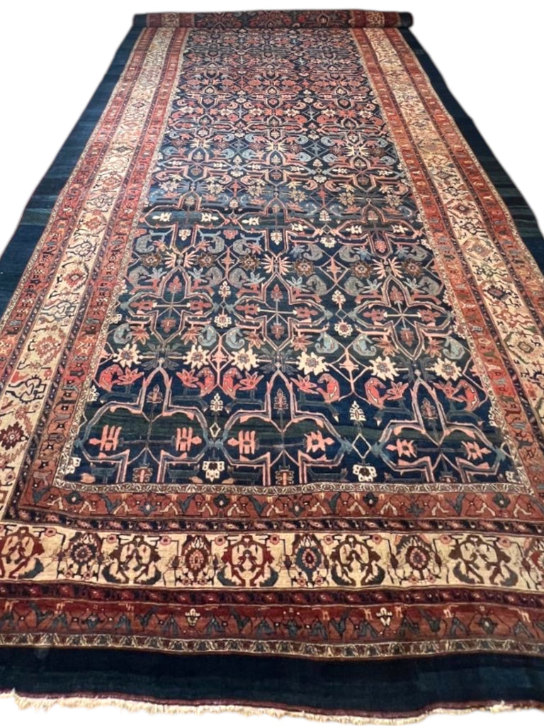 Coming Soon... RARE COLOSSAL Palatial Antique Persian Bidjar | Butterfly-Diamond Motifs, Exotic Nomadic Border, Unbelievable Natural Dyes | ~ 13 x 26