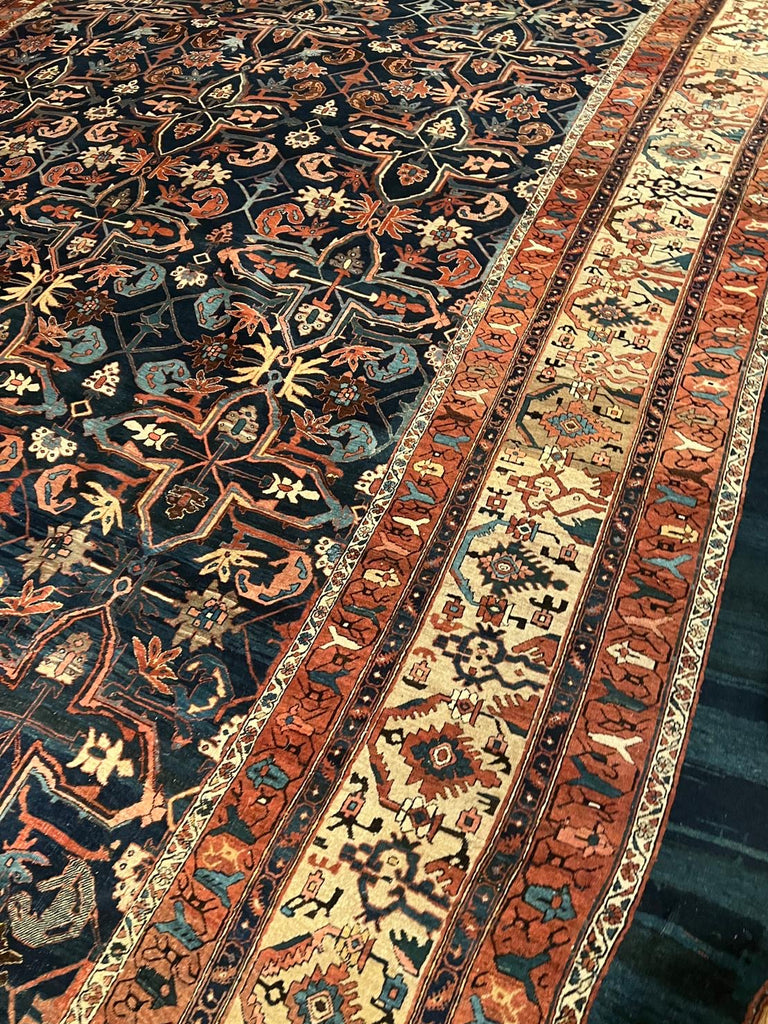 Coming Soon... RARE COLOSSAL Palatial Antique Persian Bidjar | Butterfly-Diamond Motifs, Exotic Nomadic Border, Unbelievable Natural Dyes | ~ 13 x 26