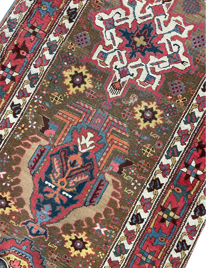 SOLD | RARE COLLECTOR'S PIECE - Antique Karaja Runner meets Karabagh Weave with Pastel & Jewel Tones | 3.2 x 10.3