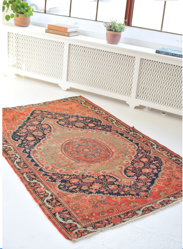 4.5 x 6.7 | Very Fine and Classy Antique Malayer Rug in FABULOUS Colors
