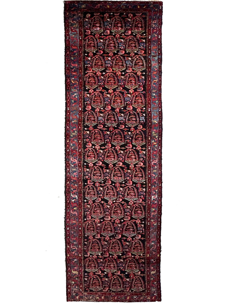 AMAZING Skittle Hues Triple Boteh Vintage Runner | 3 Kids? This is Your Rug! | 3.5 x 16