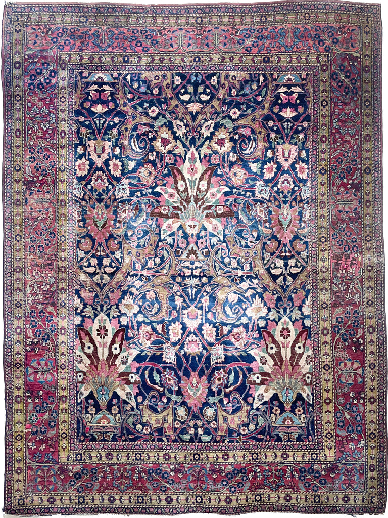TRULY DIVINE ART Decorative Antique Northeast Khorassan-Mashad | 10/10 Piece w/ Gorgeous Palmettes | 8.6 x 11