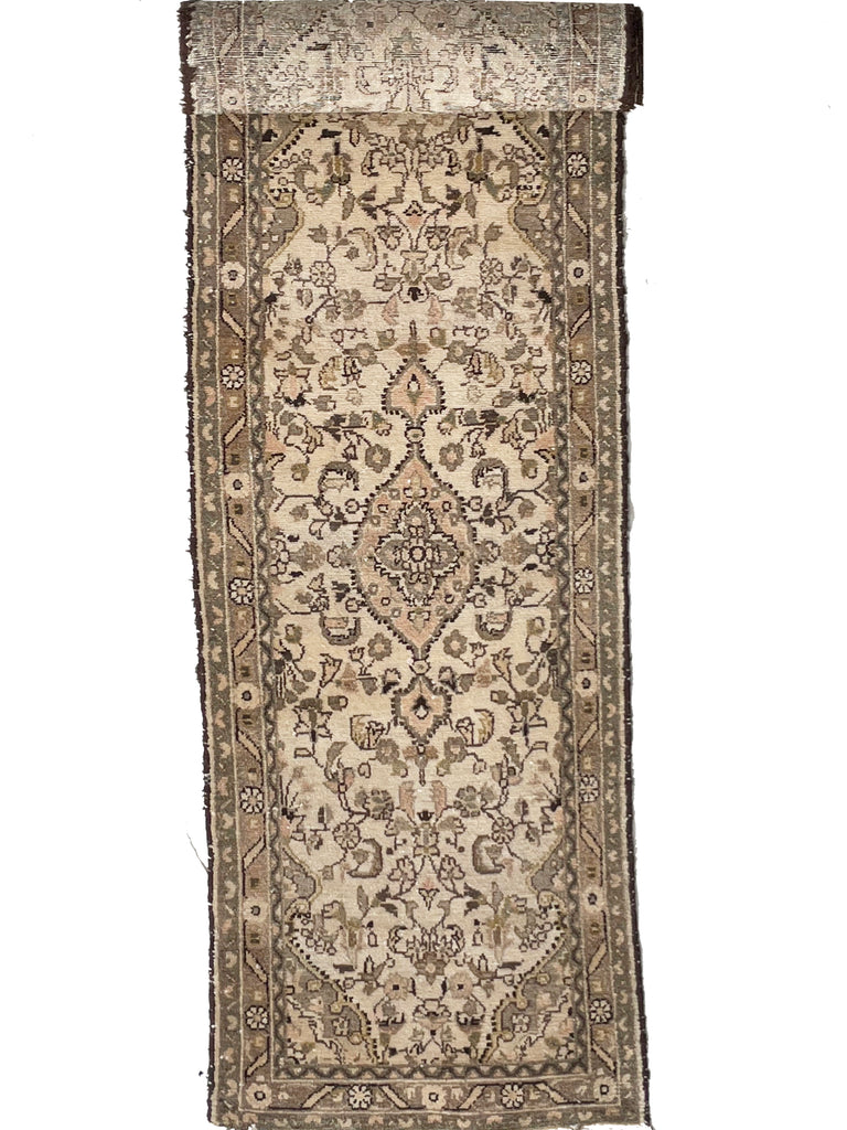 21 FOOT LONG Botanical Beauty! Narrow Stair Runner in Unique Softer Hues | 2.7 x 21.4