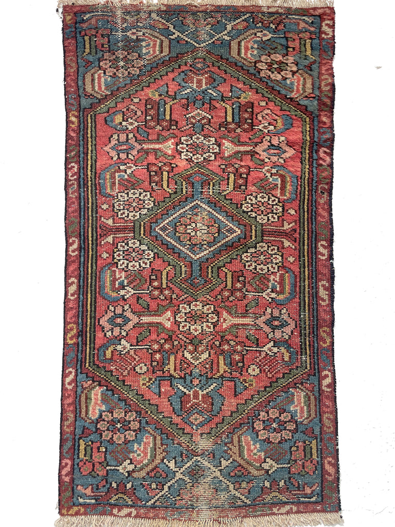 RESERVED FOR AUSTIN***  Wonderful Charming Vintage Village Rug | Colorful & Happy | 2 x 3.6