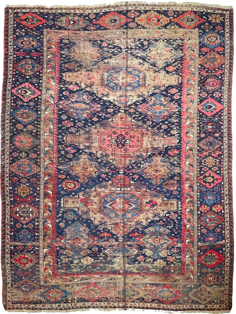 Century Old HUGE Ancient Antique Sumac | RARE Textile with Immense Age & Undeniable Presence  | ~ 10 x 13.4