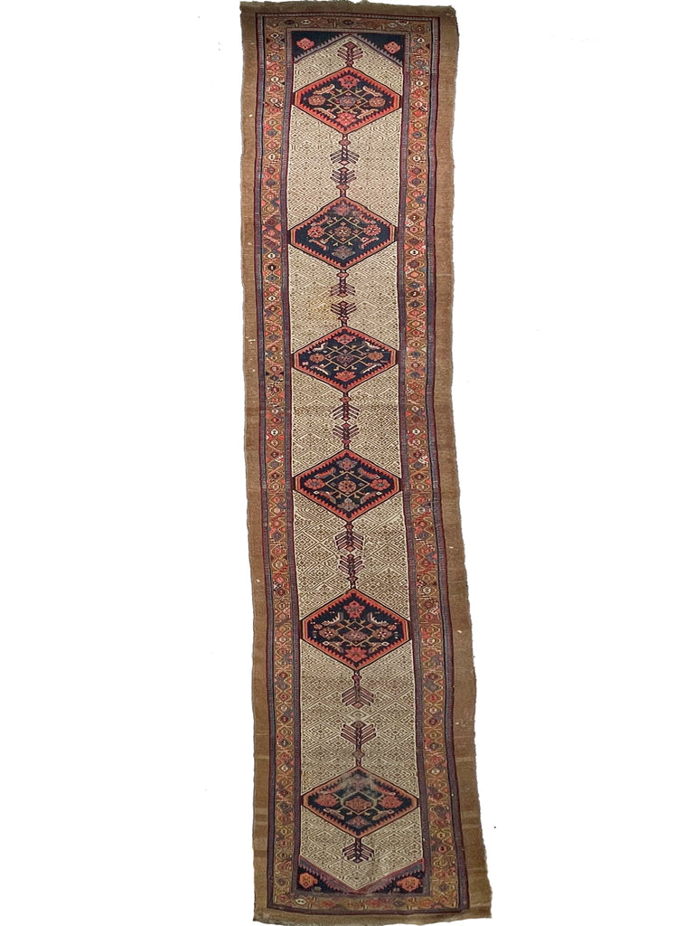 SOLD | 20+ FOOT LONG Brilliant Raw Nomadic Camel Hair Antique Runner | 3.6 x 20.7