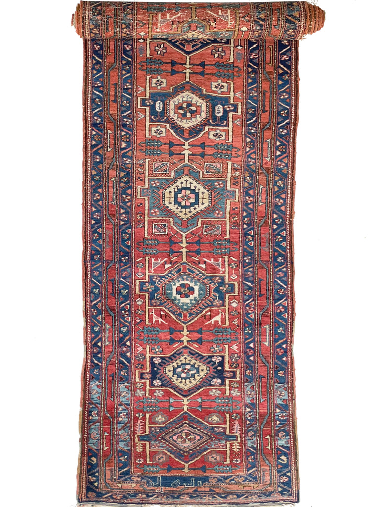 SOLD | INFINITELY LONG & Rare Antique Runner | Northwest Terracotta DATED Beauty | 3.9 x 18.5