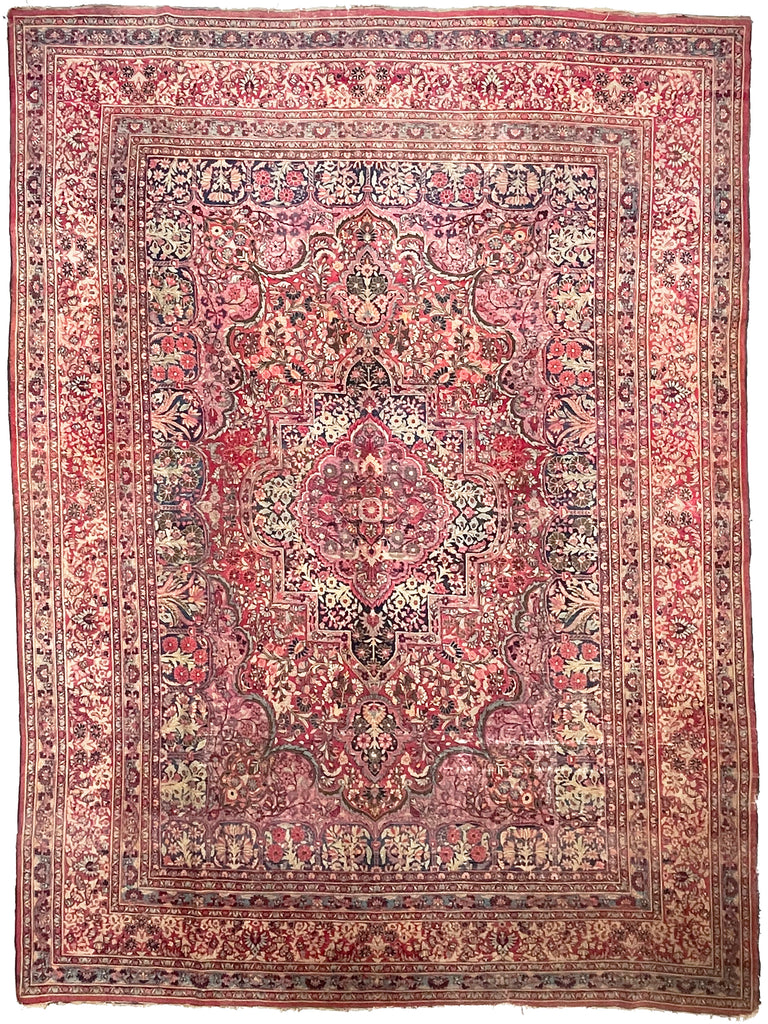 MAGNIFICENT Antique Khorassan Carpet | A Madonna-esk QUEEN | Rich & Pastel-like with Every Color & Detail | 10.8 x 14.3