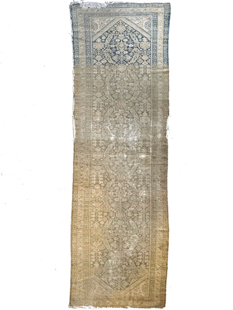 MUTED Vintage Runner | Old World Meets Elevated Airy | Subtle Greens, Blues, Grey, Taupe etc | 3.5 x 12.6