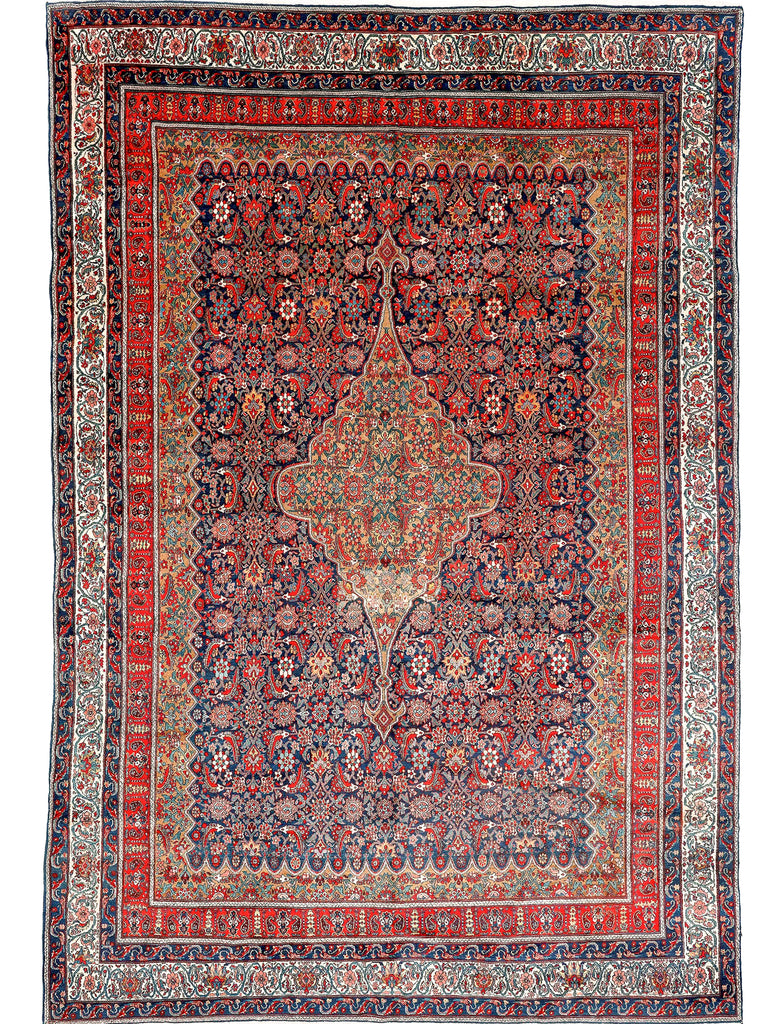 Coming Soon... GORGEOUS Palace Size Persian Bibikibad in Deep Blue, Rust, Hunter Green, Camel | Plush Full Pile | ~ 10.6 x 16.5