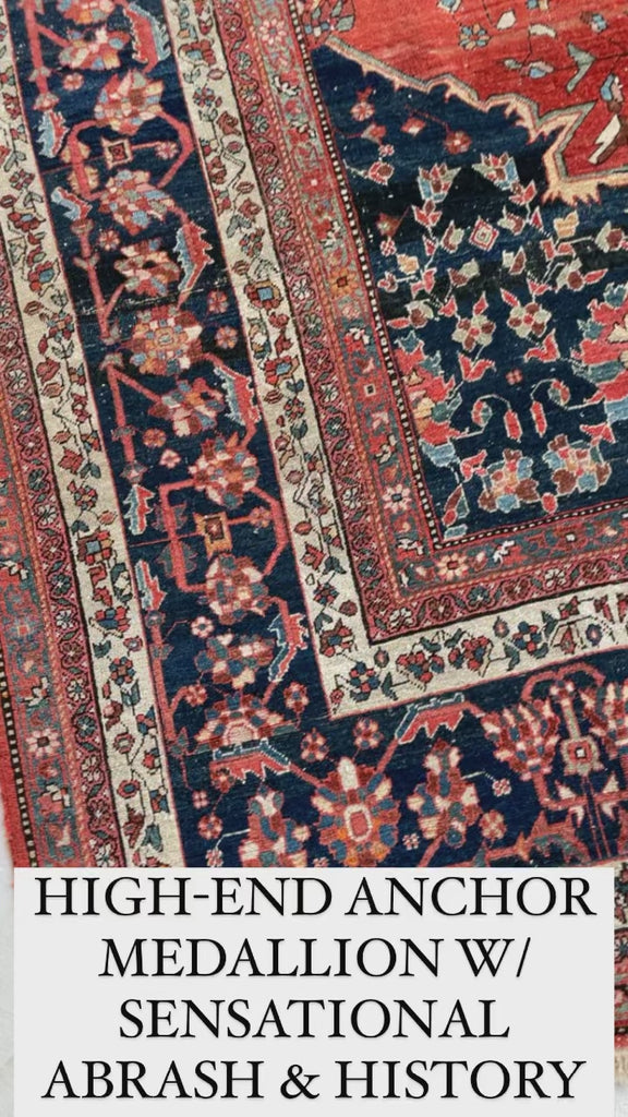HIGH-END Antique  with Gorgeous Medallion and Variations of Strawberry Field | 9.2 x 12.2