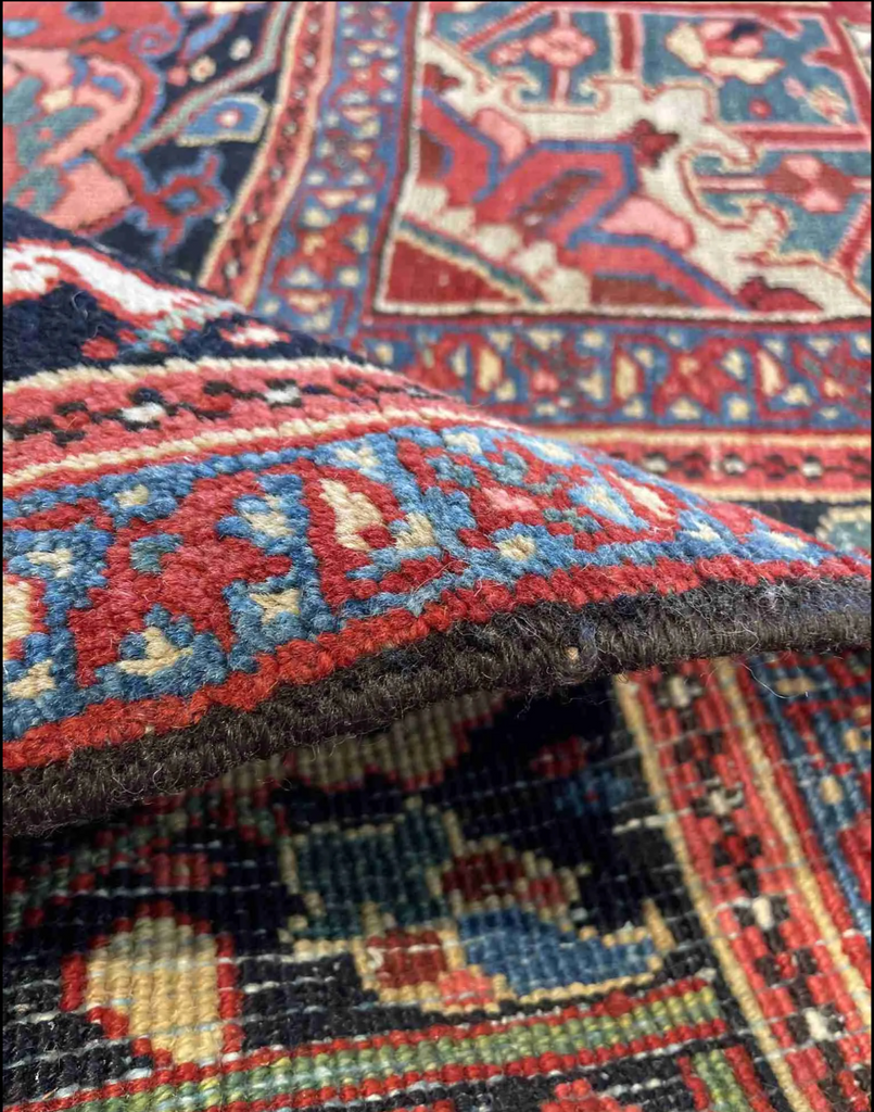 Collector's Piece | SENSATIONAL Tribal Masterpiece | Antique Persian Serapi Heriz Dream |  9.6 x 12.7